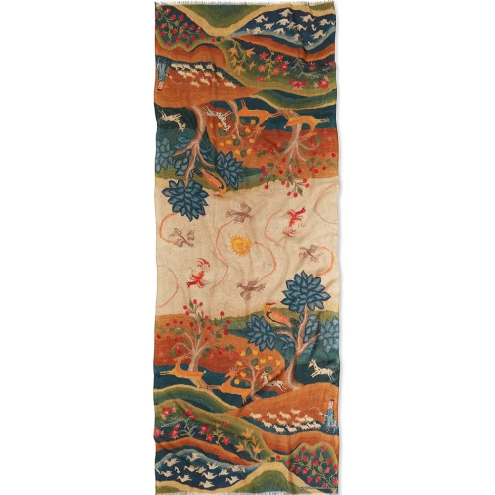 american_folk_art_landscape_oblong_scarf_4.webp American Folk Art Landscape Oblong Scarf*The Met Store Best Sale