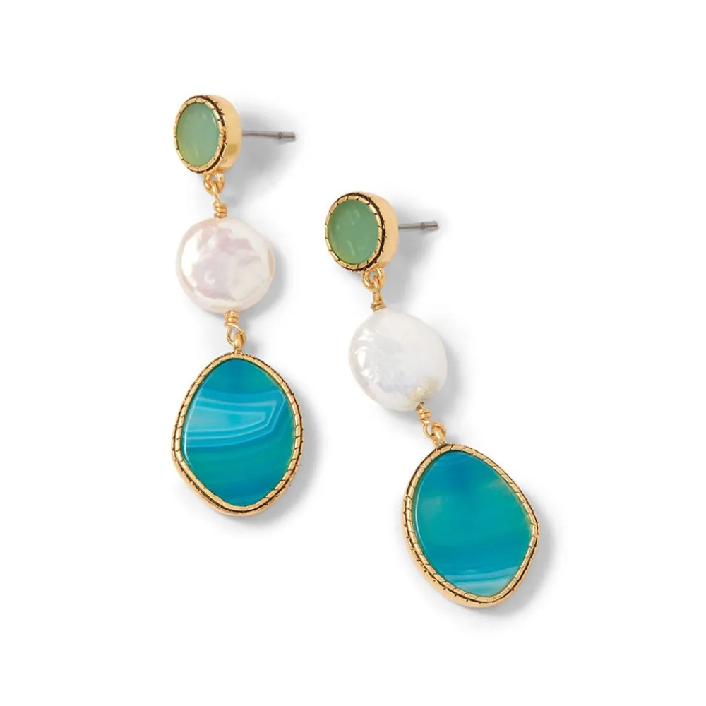 ancient_mixed_motifs_glass_tripledrop_earrings_2.webp Ancient Mixed Motifs Glass Triple-Drop Earrings*The Met Store Cheap