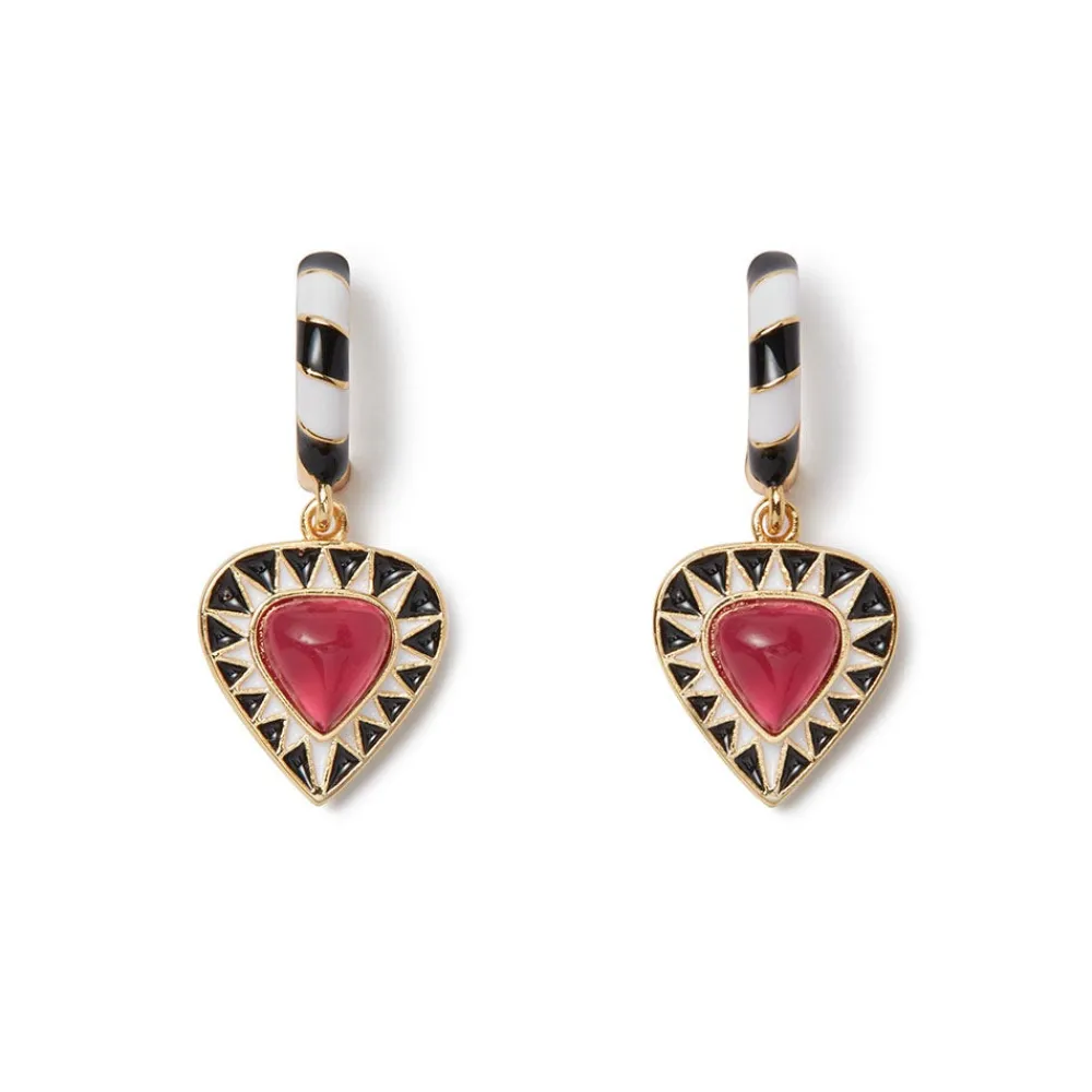 atef_crown_huggie_charm_earrings_0.webp Atef Crown Huggie Charm Earrings*The Met Store Shop