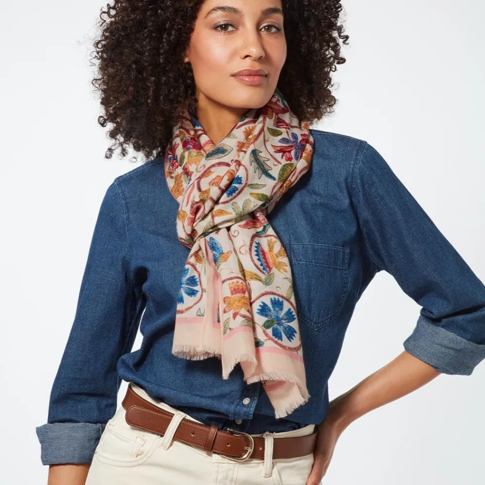 british_flowering_vines_embroidered_oblong_scarf_2.webp British Flowering Vines Embroidered Oblong Scarf*The Met Store New
