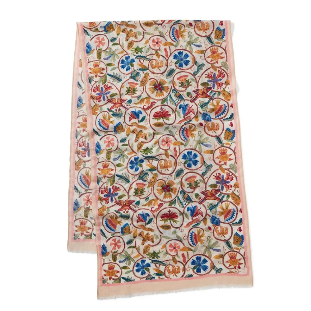 british_flowering_vines_embroidered_oblong_scarf_4.webp British Flowering Vines Embroidered Oblong Scarf*The Met Store New
