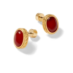 Classical Carnelian Stud Earrings*The Met Store Fashion