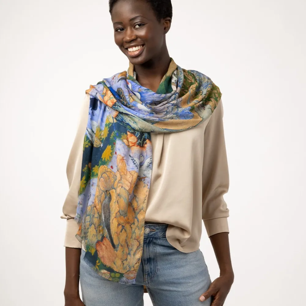 concourse_of_the_birds_oblong_scarf_2.webp Concourse of the Birds Oblong Scarf*The Met Store Clearance