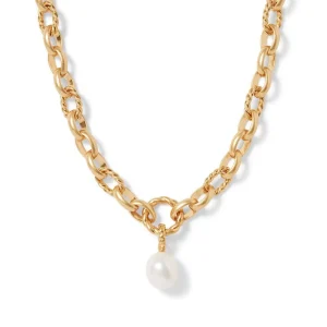 Cypriot Twist Pearl Chain Pendant Necklace*The Met Store Cheap