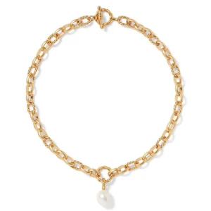 Cypriot Twist Pearl Chain Pendant Necklace*The Met Store Cheap