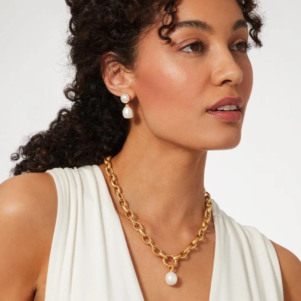cypriot_twist_pearl_doubledrop_earrings_4.webp Cypriot Twist Pearl Double-Drop Earrings*The Met Store Outlet