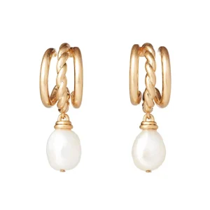 Cypriot Twist Pearl Necklace and Triple-Hoop Earrings Set*The Met Store Discount