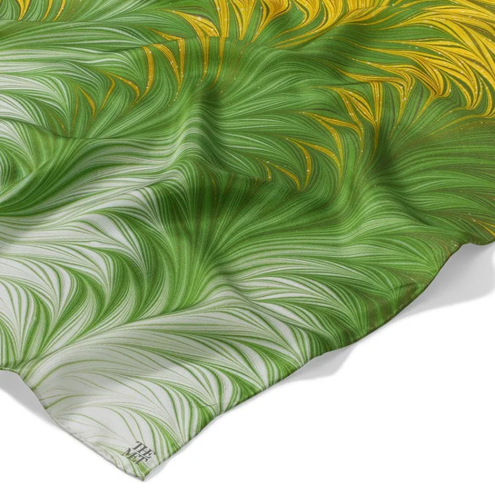 daisy_garden_marbled_paper_oblong_silk_scarf_3.webp Daisy Garden Marbled Paper Oblong Silk Scarf*The Met Store Clearance