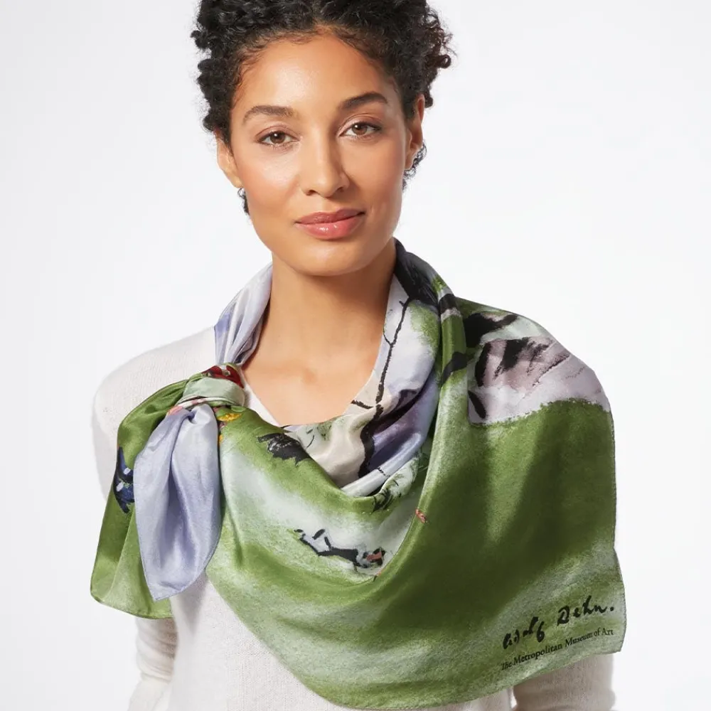 dehn_spring_in_central_park_square_silk_scarf_2.webp Dehn Spring in Central Park Square Silk Scarf*The Met Store Sale