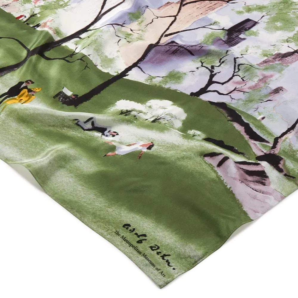 dehn_spring_in_central_park_square_silk_scarf_4.webp Dehn Spring in Central Park Square Silk Scarf*The Met Store Sale