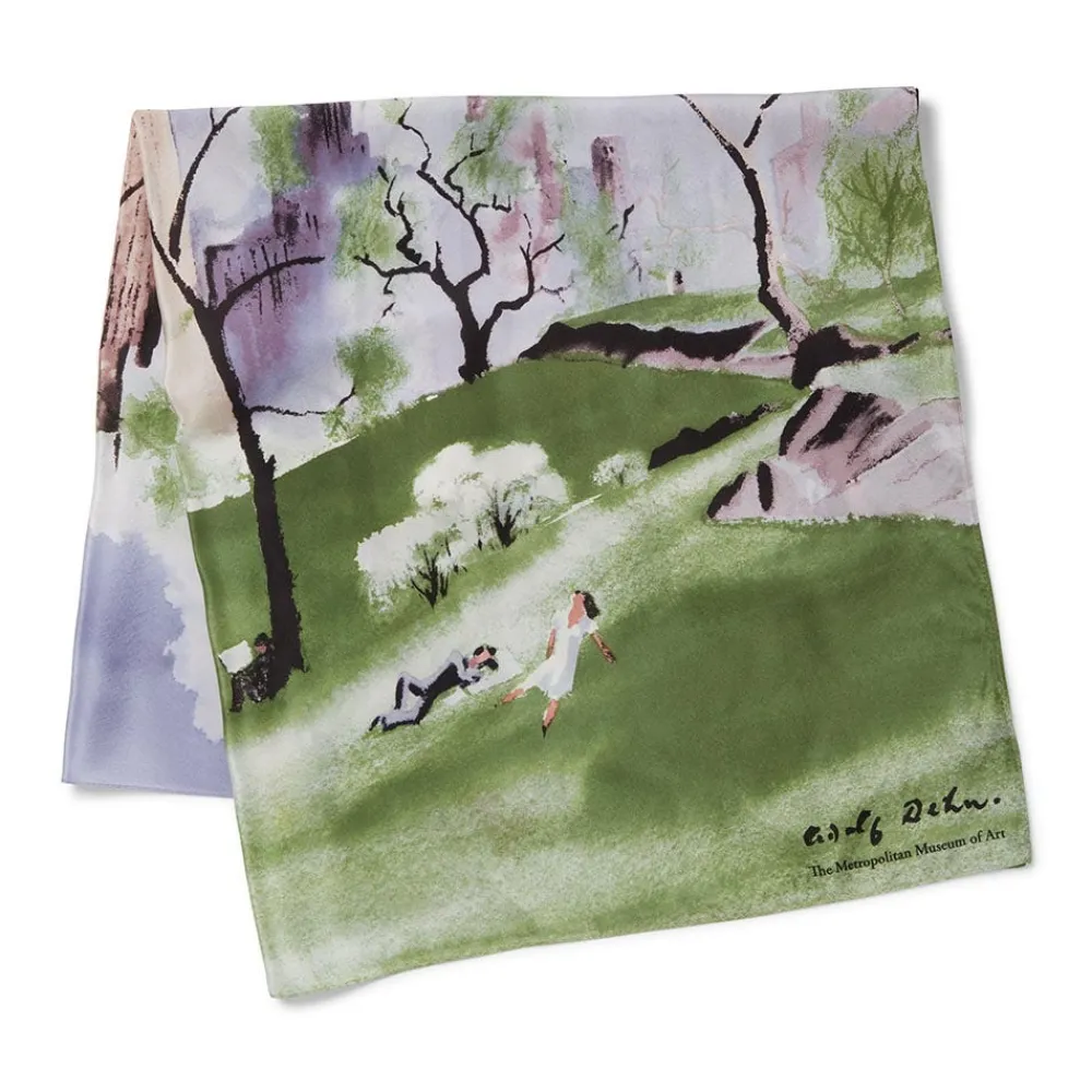 dehn_spring_in_central_park_square_silk_scarf_5.webp Dehn Spring in Central Park Square Silk Scarf*The Met Store Sale
