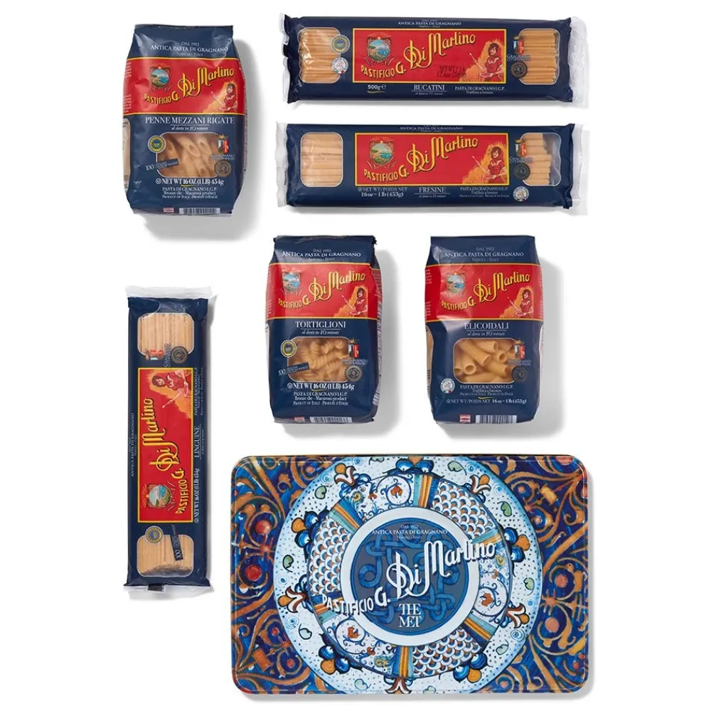 di_martino_italian_maiolica_assorted_pasta_tin_2.webp Di Martino Italian Maiolica Assorted Pasta Tin*The Met Store Shop