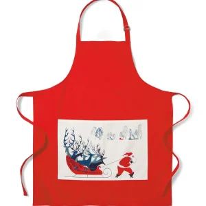 Earle Santa and Deer Apron with Pocket*The Met Store Fashion