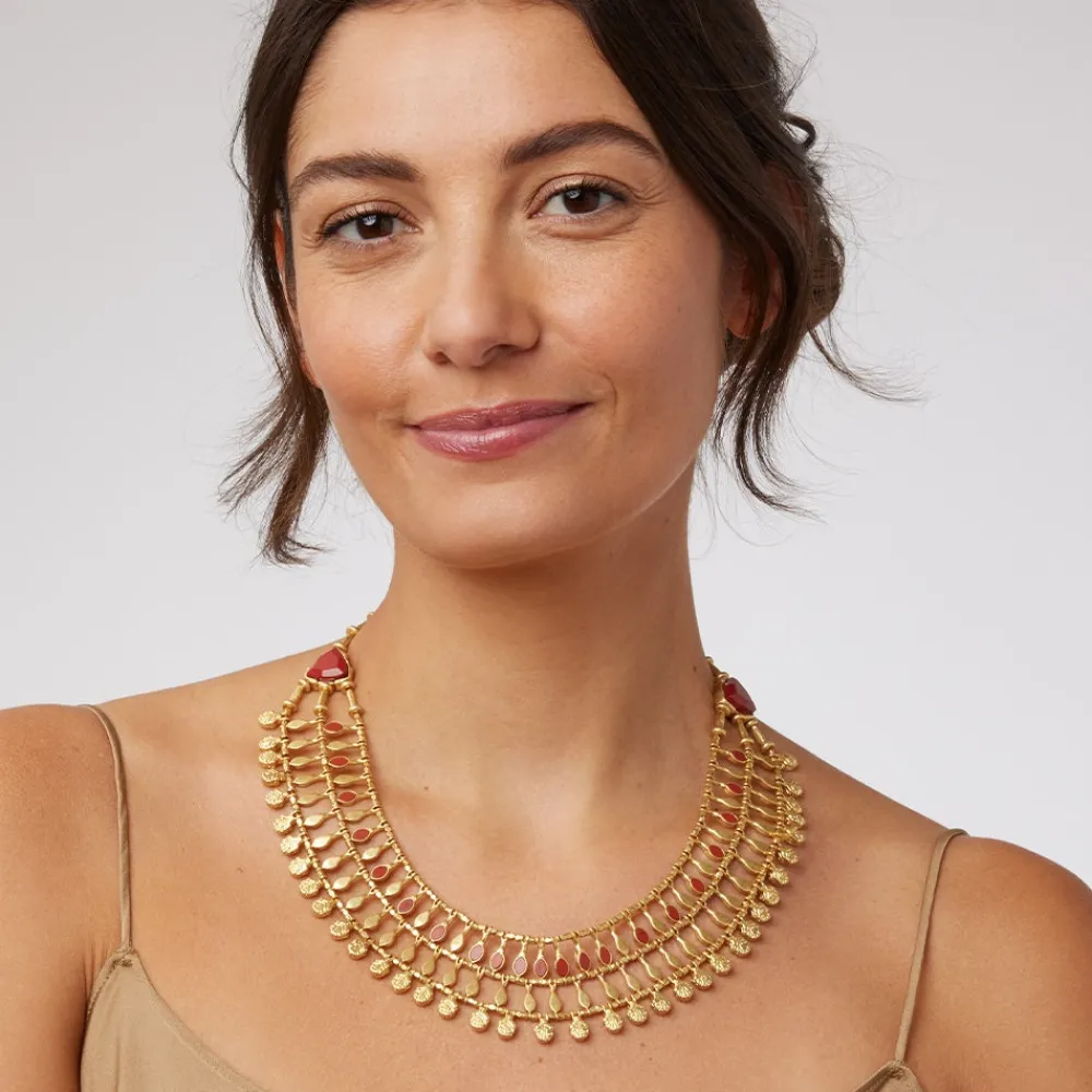 egyptian_nefer_amulet_red_jasper_collar_necklace_1.webp Egyptian Nefer Amulet Red Jasper Collar Necklace*The Met Store Discount