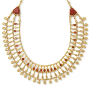 Egyptian Nefer Amulet Red Jasper Collar Necklace*The Met Store Discount