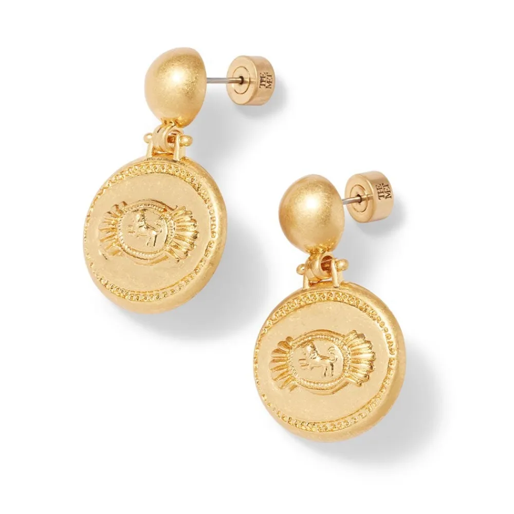 etruscan_lion_drop_earrings_3.webp Etruscan Lion Drop Earrings*The Met Store Sale
