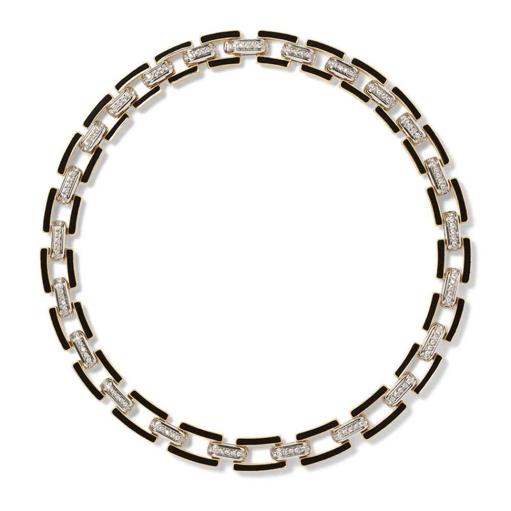 european_buckle_enamel_collar_necklace_0.webp European Buckle Enamel Collar Necklace*The Met Store Store