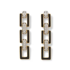 European Buckle Enamel Drop Earrings*The Met Store New