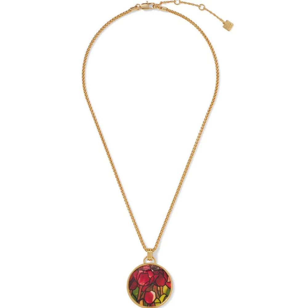 favrile_tulip_enamel_pendant_necklace_2.webp Favrile Tulip Enamel Pendant Necklace*The Met Store Sale