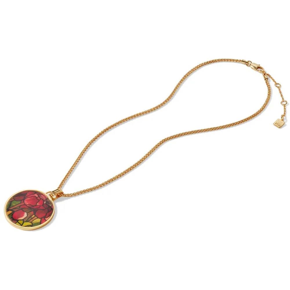 favrile_tulip_enamel_pendant_necklace_3.webp Favrile Tulip Enamel Pendant Necklace*The Met Store Sale