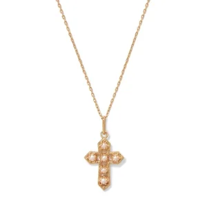 Filipino Pearl Cross Pendant Necklace*The Met Store Cheap