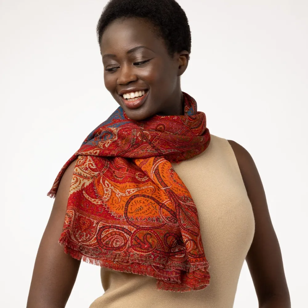 four_seasons_paisley_square_wool_scarf_2.webp Four Seasons Paisley Square Wool Scarf*The Met Store Discount