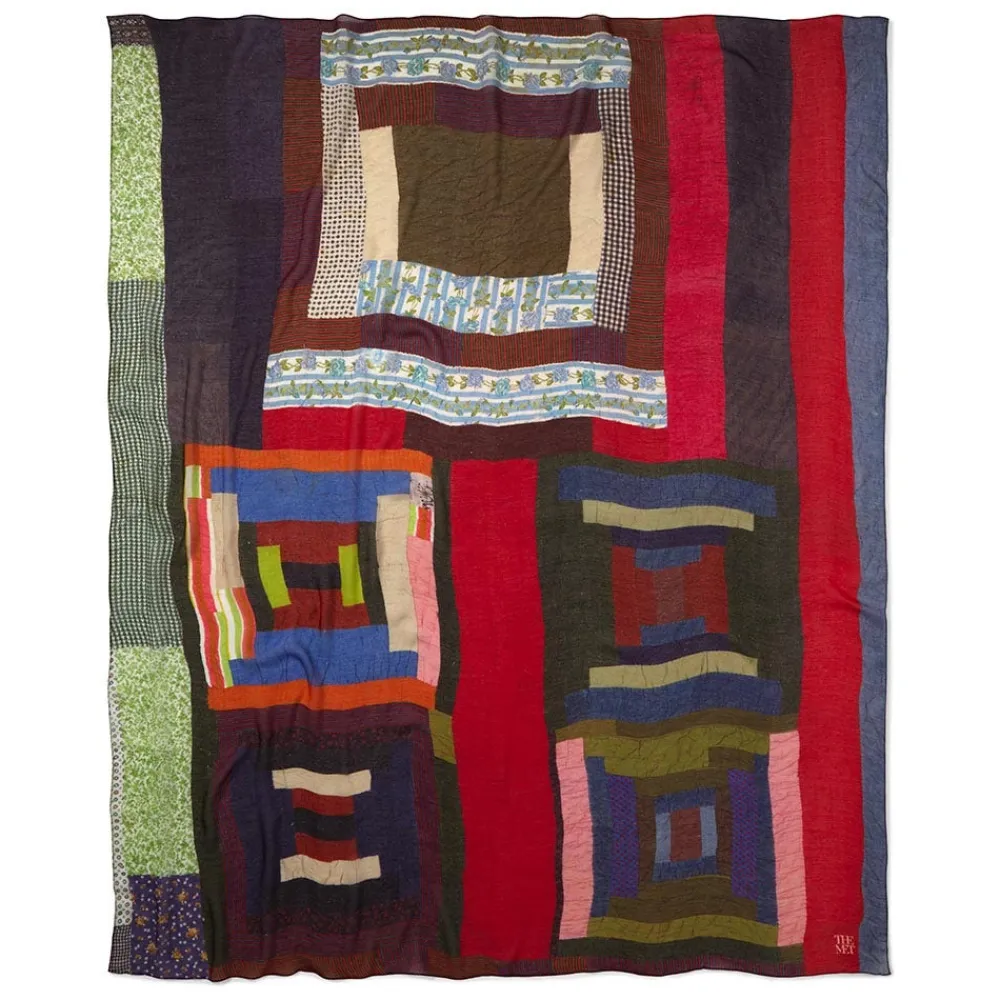gees_bend_pettway_quilt_design_oblong_silk_scarf_2.webp Gee's Bend Pettway Quilt Design Oblong Silk Scarf*The Met Store Cheap