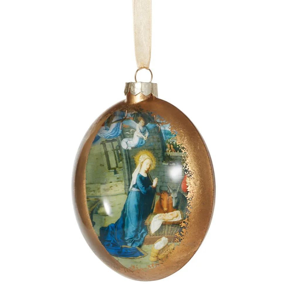 gerard_david_nativity_scene_glass_disc_ornament_1.webp Gerard David Nativity Scene Glass Disc Ornament*The Met Store Outlet