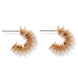 Golden Disc Huggie Earrings*The Met Store Cheap