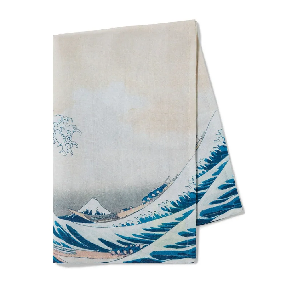 hokusai_great_wave_tea_towel_1.webp Hokusai Great Wave Tea Towel*The Met Store Discount