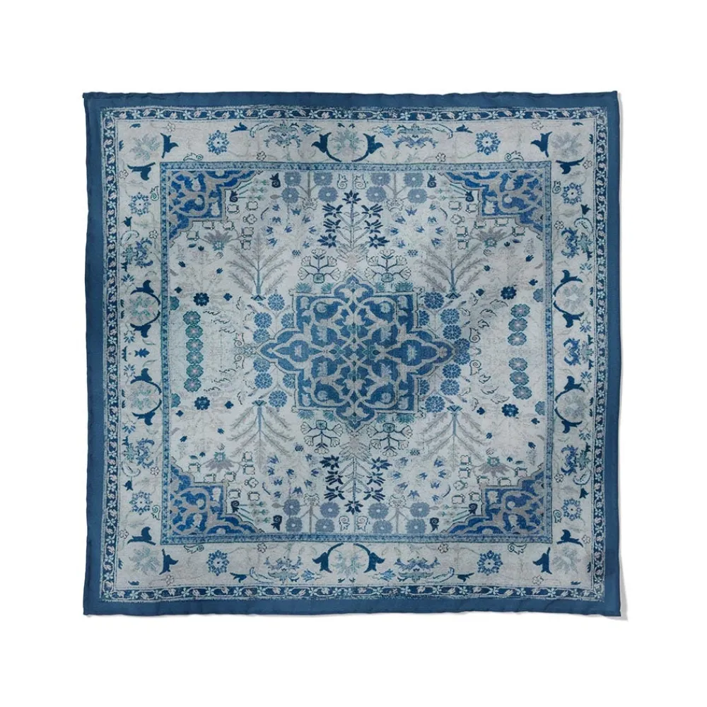 iranian_vase_carpet_blue_cottonandsilk_pocket_square_0.webp Iranian Vase Carpet Blue Cotton-and-Silk Pocket Square*The Met Store Best Sale