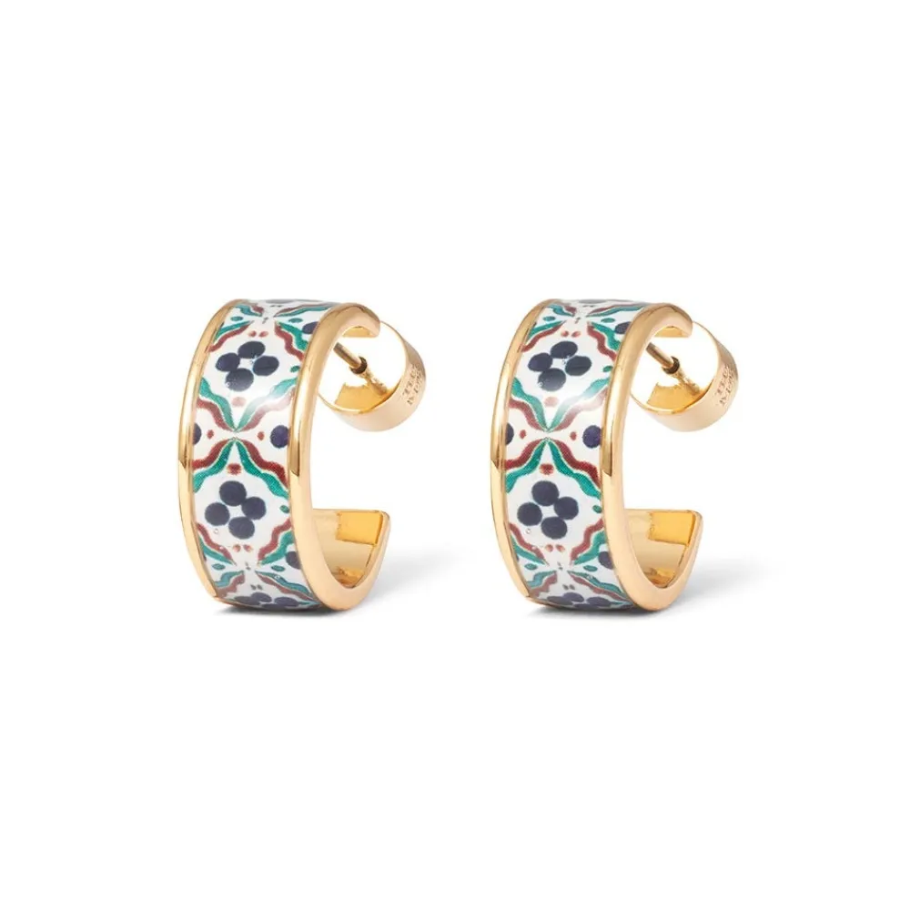 iznik_cintamani_enamel_hoop_earrings_0.webp Iznik Cintamani Enamel Hoop Earrings*The Met Store Best Sale