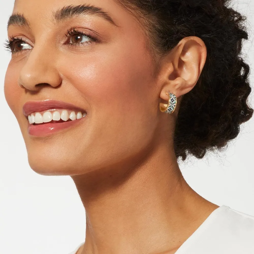 iznik_cintamani_enamel_hoop_earrings_2.webp Iznik Cintamani Enamel Hoop Earrings*The Met Store Best Sale