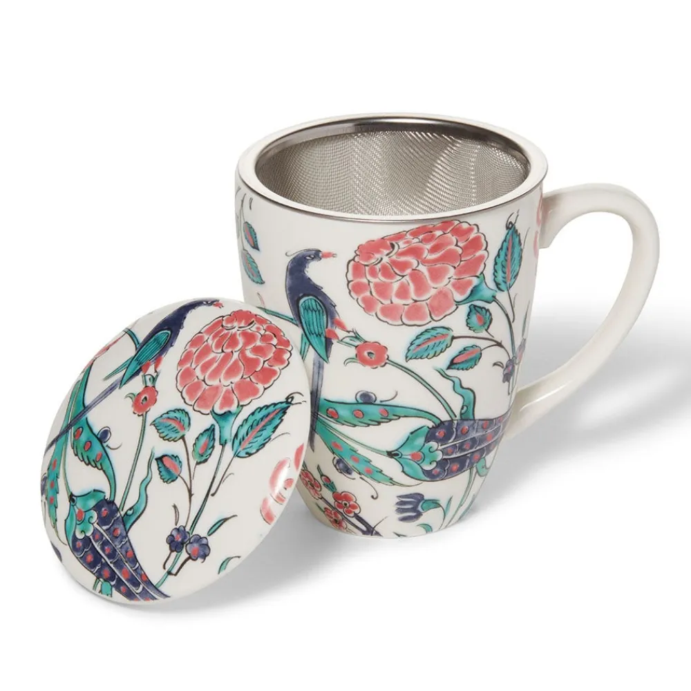 iznik_garden_covered_mug_with_tea_infuser_0.webp Iznik Garden Covered Mug with Tea Infuser*The Met Store Online