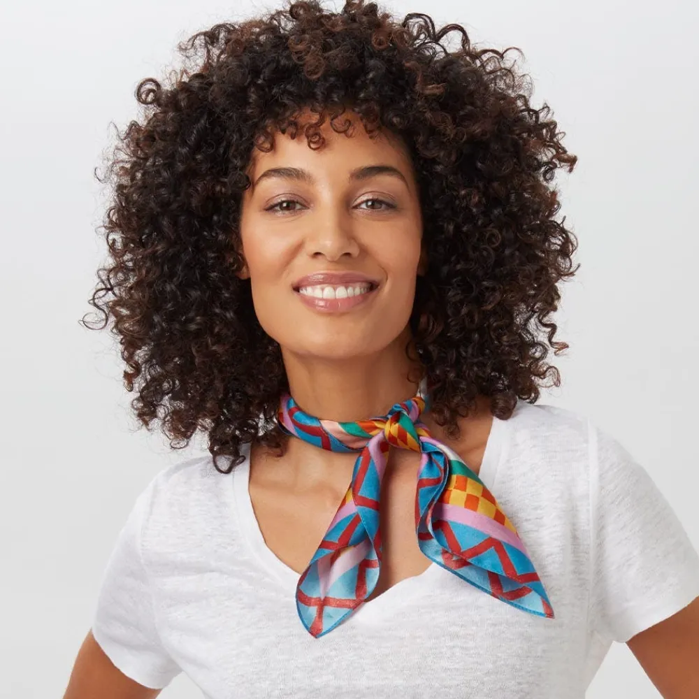 johnson_three_children_silk_neckerchief_3.webp Johnson Three Children Silk Neckerchief*The Met Store Sale
