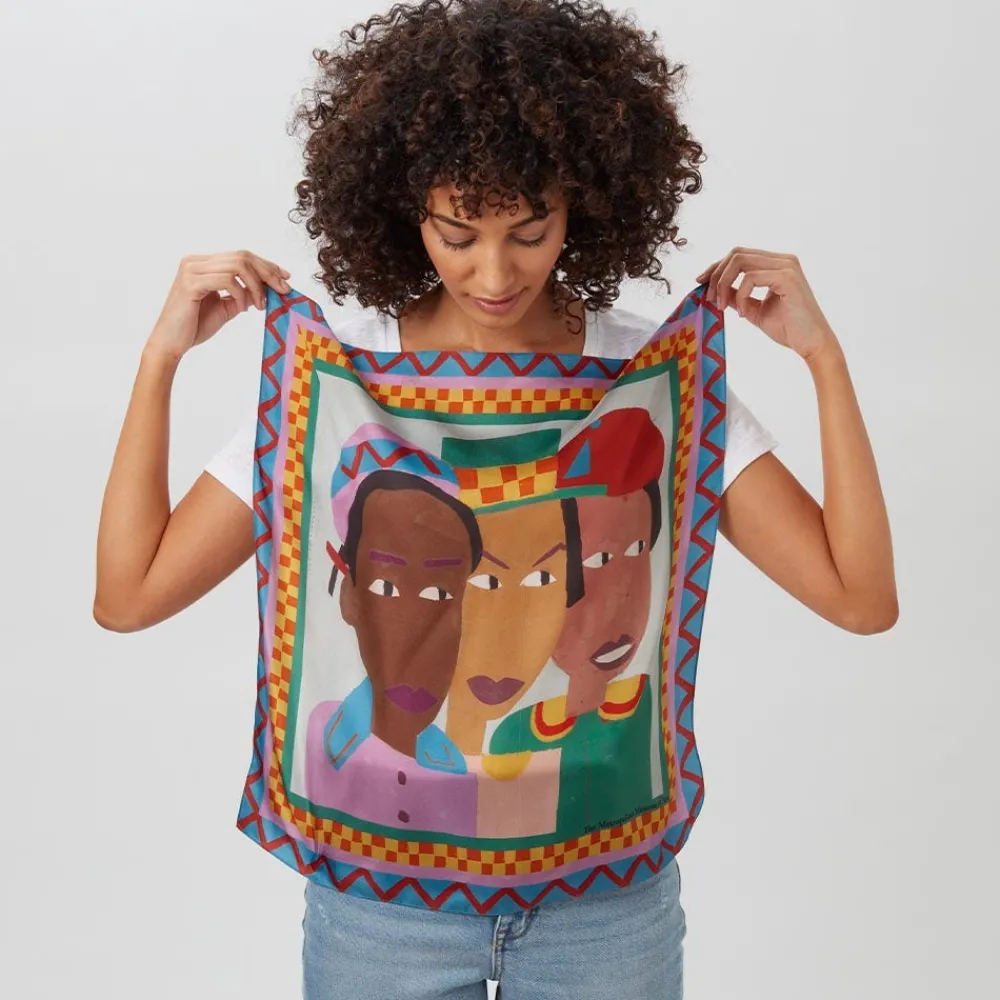 johnson_three_children_silk_neckerchief_6.webp Johnson Three Children Silk Neckerchief*The Met Store Sale