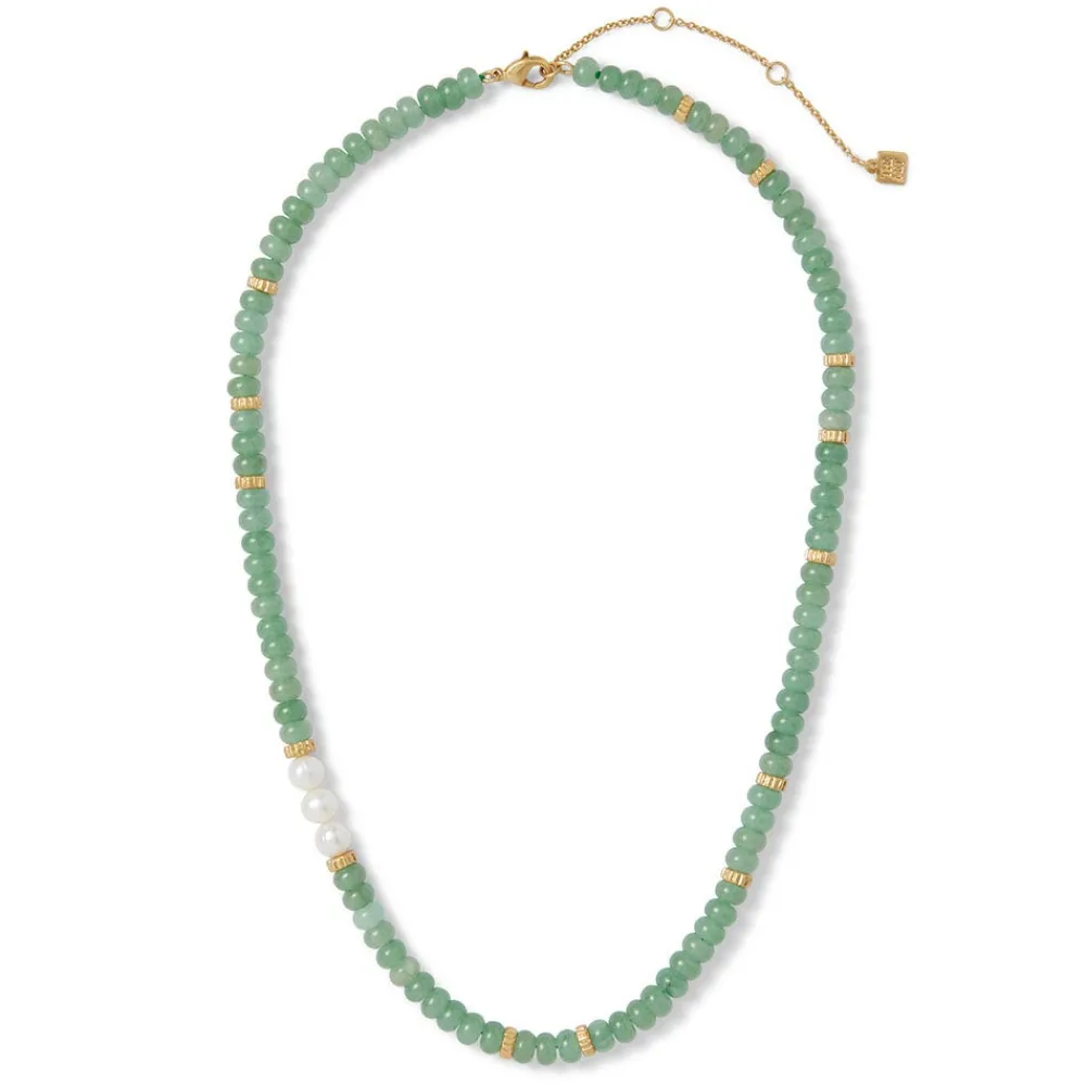 karavas_gems_aventurine_beaded_necklace_0.webp Karavas Gems Aventurine Beaded Necklace*The Met Store Clearance