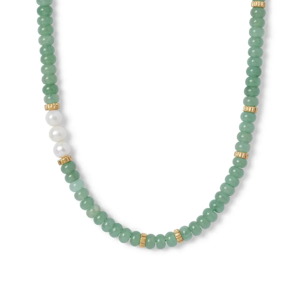 karavas_gems_aventurine_beaded_necklace_2.webp Karavas Gems Aventurine Beaded Necklace*The Met Store Clearance