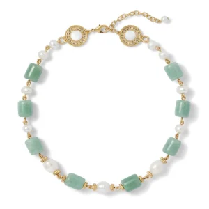 Karavas Gems Large-Bead Aventurine and Pearl Necklace*The Met Store Cheap