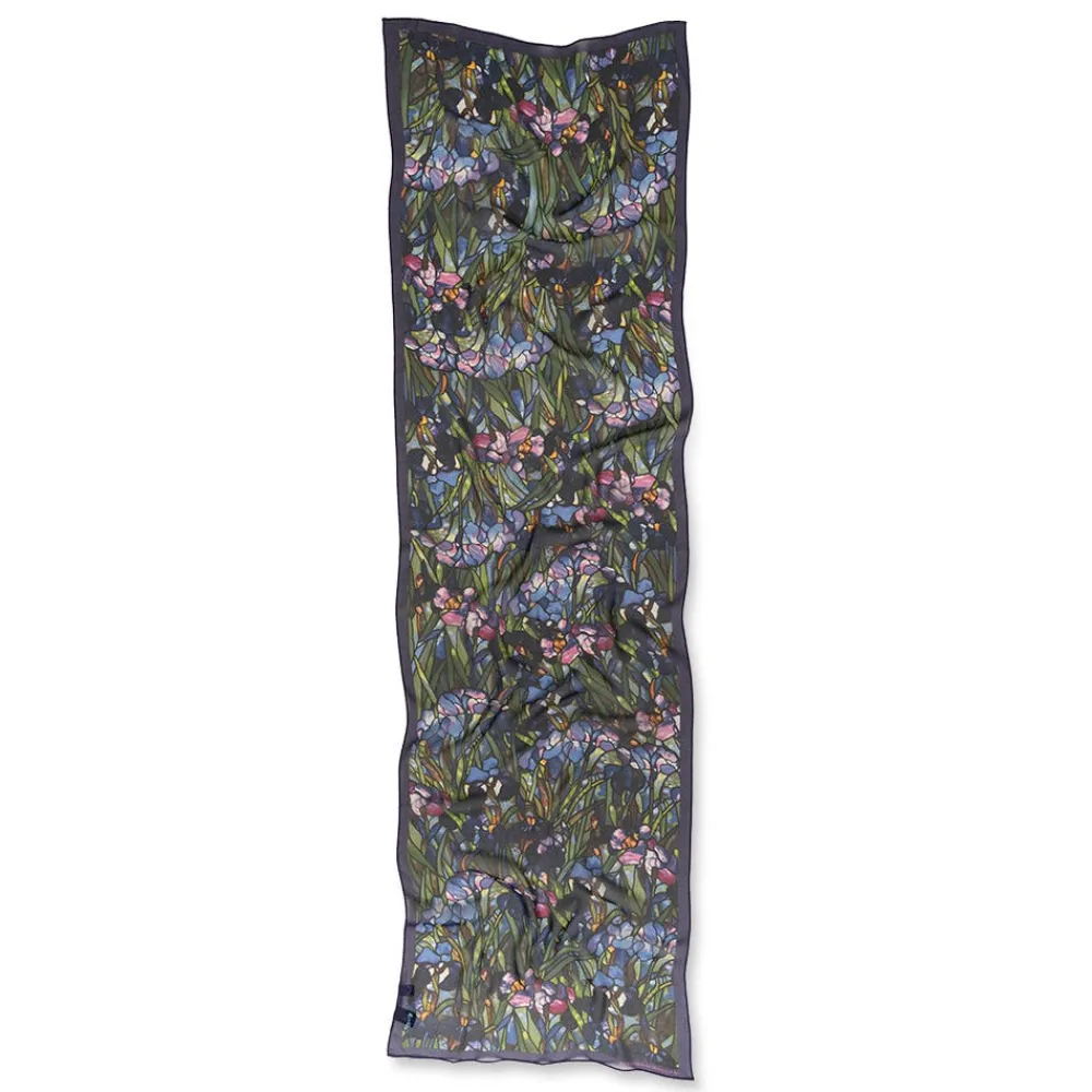 louis_c_tiffany_irises_oblong_silk_scarf_2.webp Louis C. Tiffany Irises Oblong Silk Scarf*The Met Store New