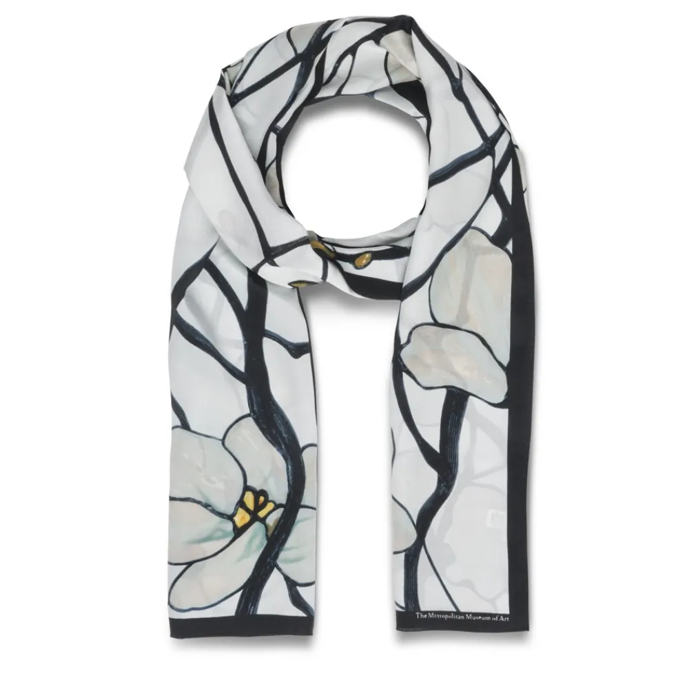 louis_c_tiffany_white_magnolia_oblong_silk_scarf_0.webp Louis C. Tiffany White Magnolia Oblong Silk Scarf*The Met Store Best Sale