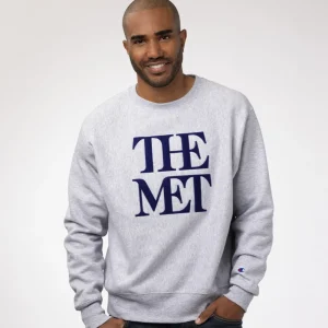 Met Logo Appliquéd Unisex Champion® Sweatshirt*The Met Store Online