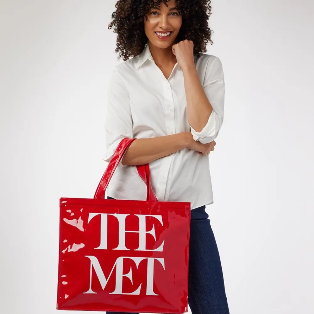 met_logo_vinyl_tote_3.webp Met Logo Vinyl Tote*The Met Store Sale