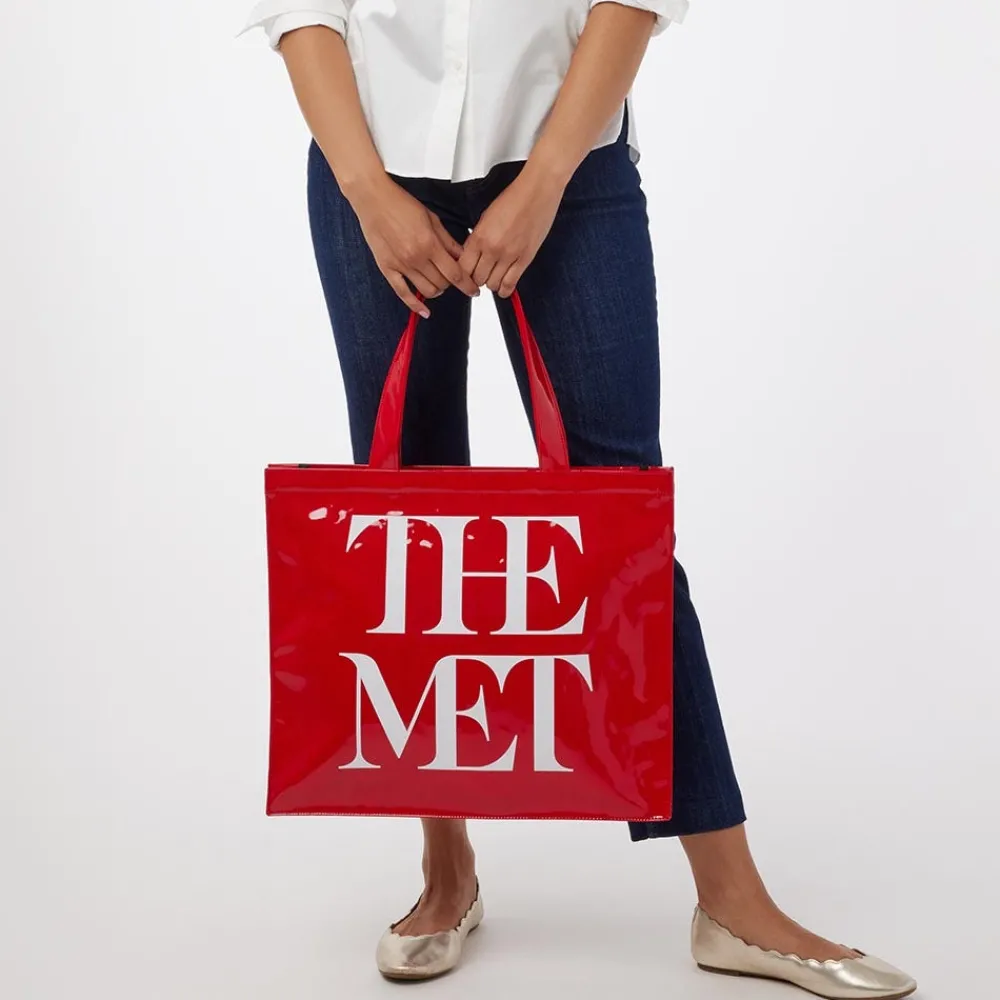 met_logo_vinyl_tote_5.webp Met Logo Vinyl Tote*The Met Store Sale