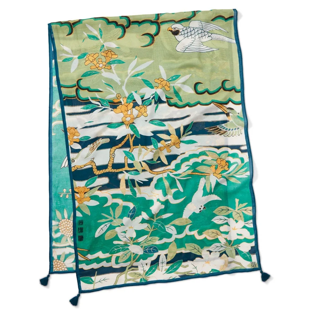 ming_birds_and_flowering_branches_oversize_oblong_scarf_3.webp Ming Birds and Flowering Branches Oversize Oblong Scarf*The Met Store Best Sale