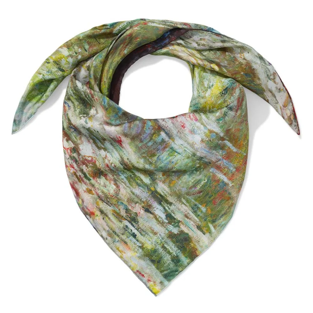 monet_blooms_doublesided_square_silk_scarf_5.webp Monet Blooms Double-Sided Square Silk Scarf*The Met Store Discount