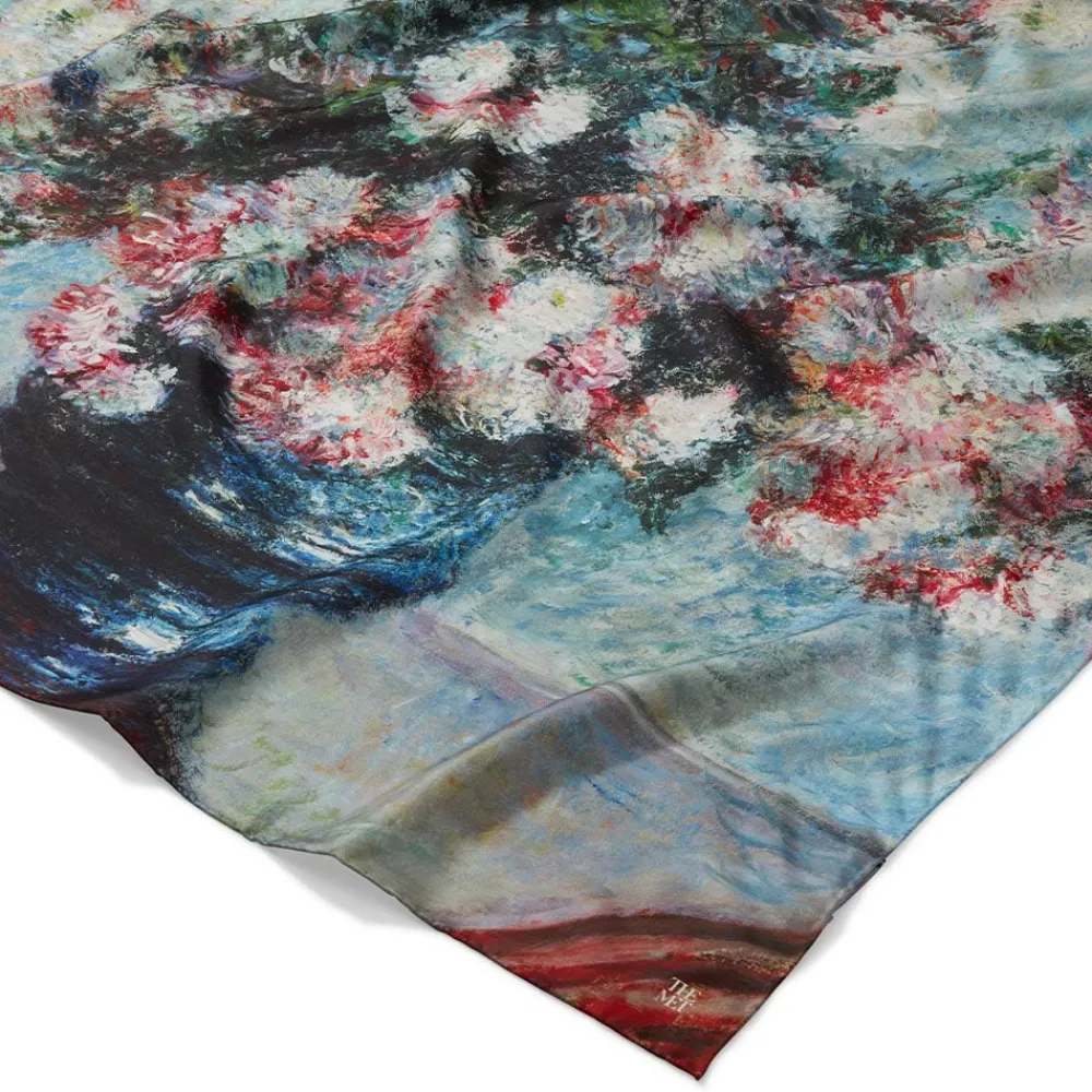 monet_blooms_doublesided_square_silk_scarf_6.webp Monet Blooms Double-Sided Square Silk Scarf*The Met Store Discount