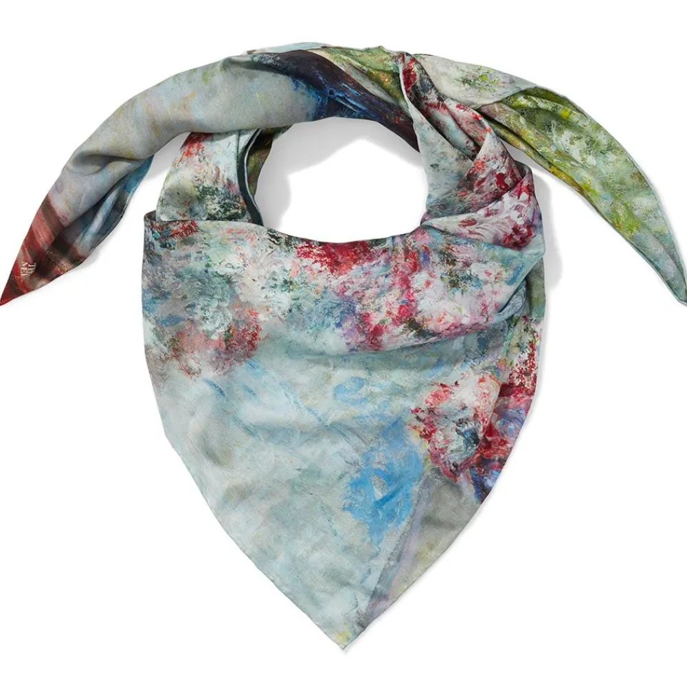 monet_blooms_doublesided_square_silk_scarf_7.webp Monet Blooms Double-Sided Square Silk Scarf*The Met Store Discount