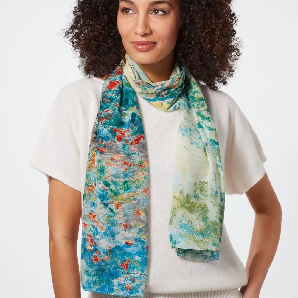 monet_garden_at_argenteuil_oblong_silk_scarf_1.webp Monet Garden at Argenteuil Oblong Silk Scarf*The Met Store Shop