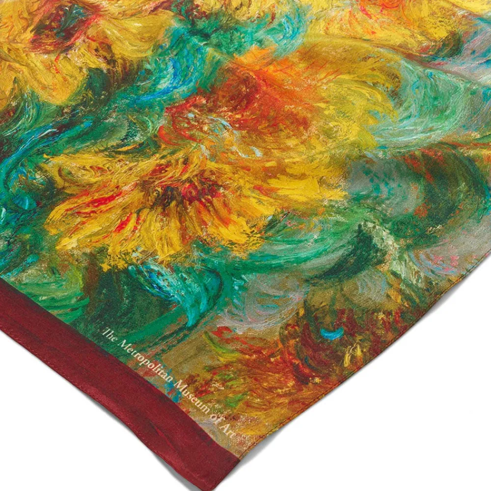monet_sunflowers_oblong_silk_scarf_2.webp Monet Sunflowers Oblong Silk Scarf*The Met Store Sale